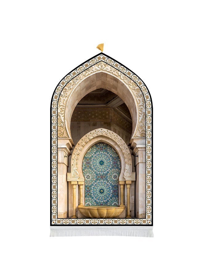 Sajada - Luxury Prayer Mat - Thick Foam, Extra Comfort Anti-Slip - 3D Mihrab - 70x120cm - Image 1