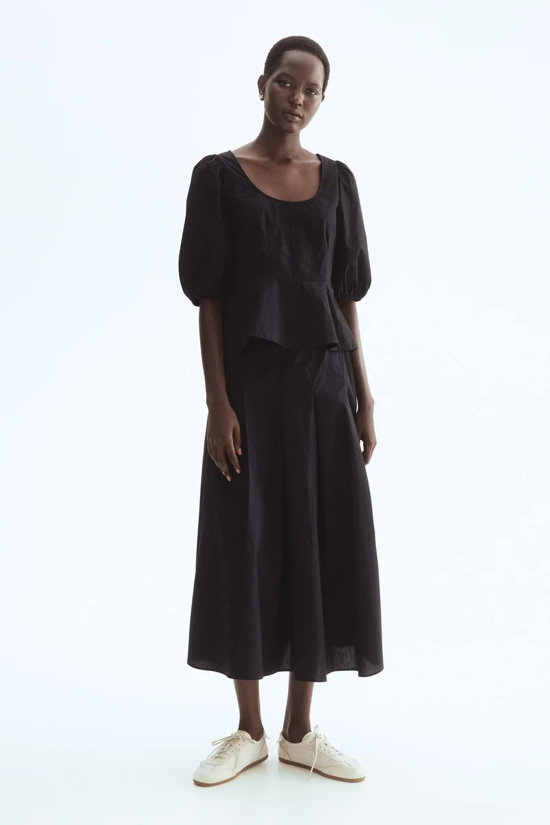 H&M Circular poplin skirt