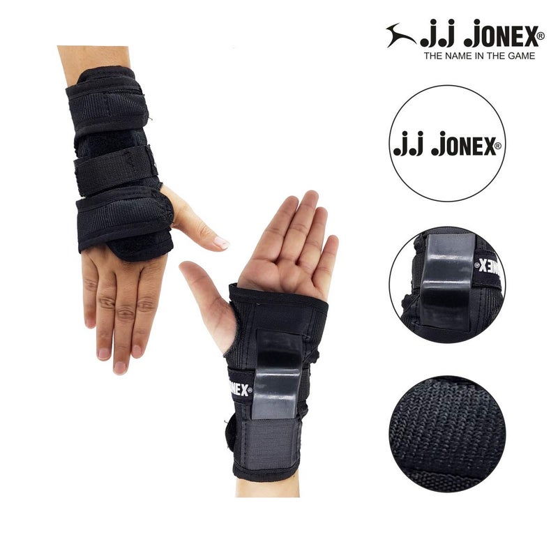 Jonex حماية التزلج JJ، مجموعة واقيات التزلج الوقائية | مجموعة حماية التزلج وركوب الدراجات | معدات متعددة الرياضات للأطفال من عمر 5-16 سنة، خوذة، واقيات كوع، واقيات ركب، وقفازات يد، أخضر، مقاس M - Image 3