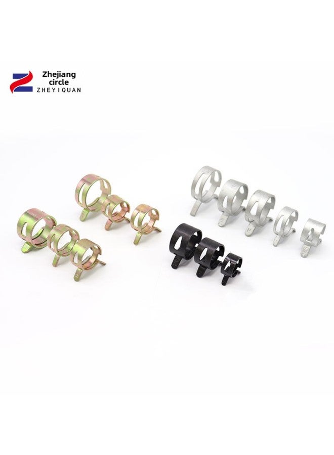Zhejiang One Circle Elastic Clamp Spring Clamp Ring Clamp Spring Steel Card Hand Pinch Hose Clamp Car Tubing Manganese Steel Clip-Specification Model:Ф8  - Image 5