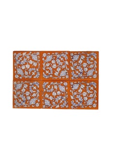 Shiv Kripa Blue Pottery Shiv Kripa Blue Pottery Luxury Floral Decorative Crafted Tabletop Flooring Wall Interior Exterior Traditional 4 x 4 inch Tiles Pack of 6 Tiles 
