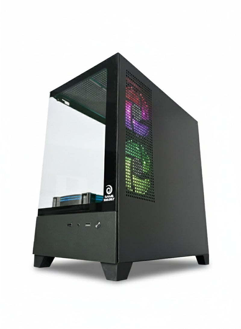 Game Sekret Apex Gaming PC - AMD Ryzen 5-5500 | AMD Radeon RX 580 8GB GPU | 16GB DDR4 RAM-500GB NVMe SSD | Air Cooler-B550 MB-500W 80+ PSU | WiFi-Bluetooth-Windows 11 Pro | Game Sekret Desktop Computer | 1 Year Warranty Black - Image 4