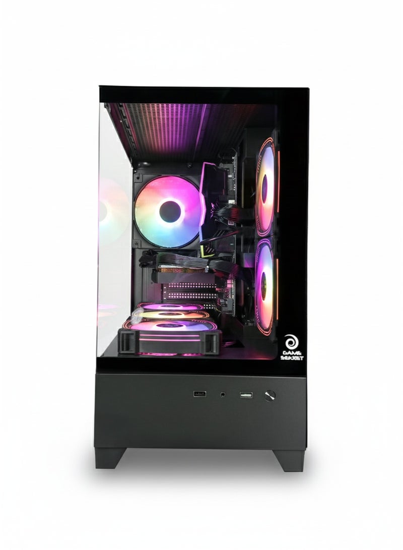 Game Sekret Apex Gaming PC - AMD Ryzen 5-5500 | AMD Radeon RX 580 8GB GPU | 16GB DDR4 RAM-500GB NVMe SSD | Air Cooler-B550 MB-500W 80+ PSU | WiFi-Bluetooth-Windows 11 Pro | Game Sekret Desktop Computer | 1 Year Warranty Black - Image 2