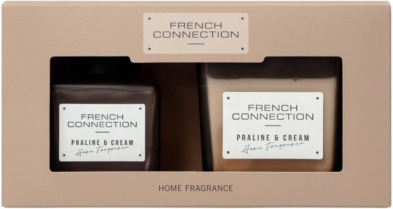 French Connection Praline & Cream Candle and Diffuser Set - Image 1