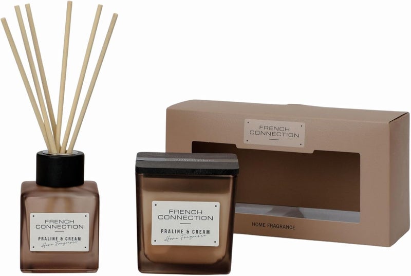 French Connection Praline & Cream Candle and Diffuser Set - Image 3