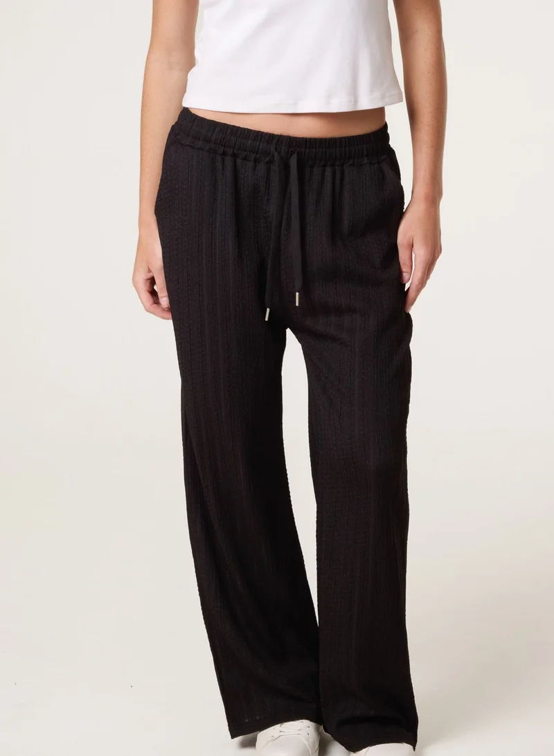 Blue Vanilla Striped Pull-on Trousers