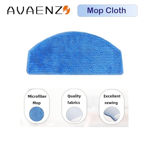 Avaenzo Replacement Parts for Tikom G8000,for Tikom G8000 Pro, for HONITURE G20 Robot Vacuum Cleaner Spare Parts Accessories, 2 Main Roller Brush, 10 Side Brushes, 6 Hepa Filters, 4 Mop Pads - Image 4
