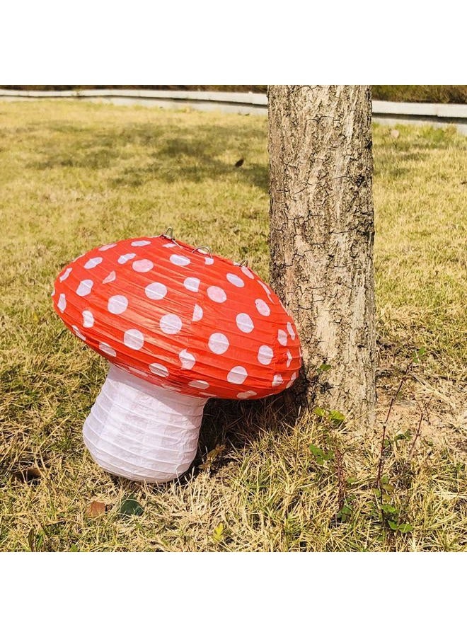 Lotus Mann 3Pcs Large Mushroom Paper Lanterns for Jungle Wonderland Themed Birthday Party Decor 3D Mushroom Ornament for Baby Shower Wedding - Image 3