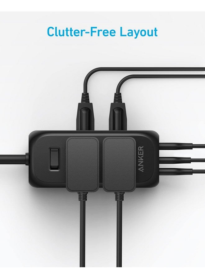 Anker Anker 332 USB Power Strip - 6 Outlets, 10ft Extension Cord, 20W Power Delivery for iPhone 15 Series, 300J Surge Protection, 3-Side Outlet Extender, Compact and Versatile Design for Home and Office Use  - Image 4