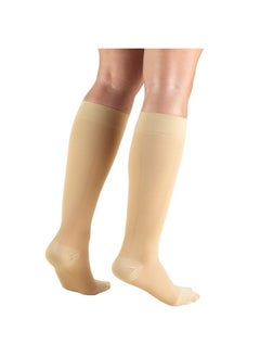Truform 20-30 mmHg Compression Stockings for Men and Women, Knee High Length, Closed Toe, Beige, Medium  - Image 3