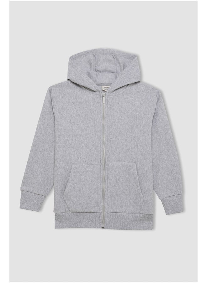DeFacto Boy Knitted Regular Fit Zipper Long Sleeve Cardigan  - Image 2