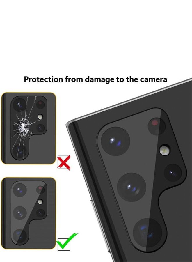 BORTONY 2-Piece Camera Lens Protector Scratch Resistant Tempered Glass for Samsung Galaxy S22 Ultra - Image 2