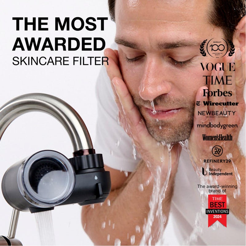 Filterbaby Skincare Filter 2.0, Bathroom Sink Filter Faucet for Men and Womenâ€™s Skin Care, 99.9% Chlorine Removal â€“ 0.000001 mm Carbon Fiber, Clinically Tested, Skin Hydration in 2 Weeks (Black) - Image 2