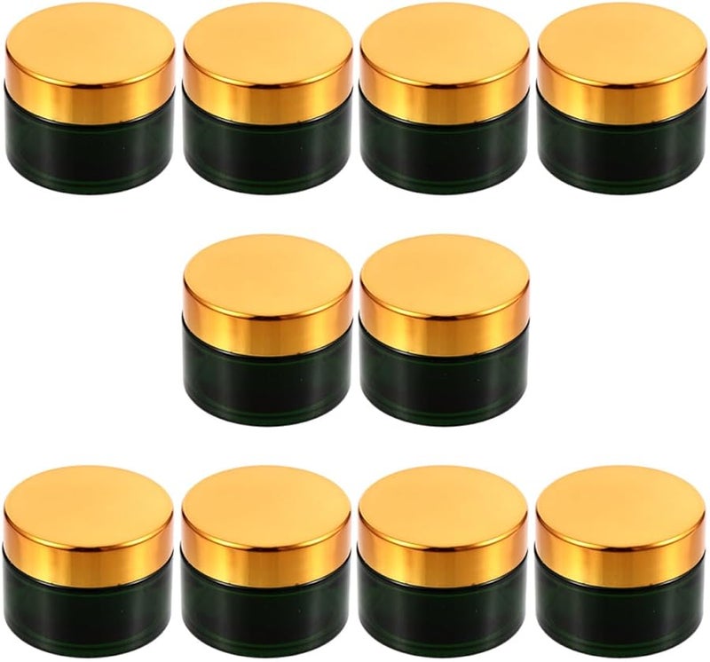 Refillable 30g Glass Jars with Lids 10pcs Travel Cream Containers for Sample Storage - Image 1