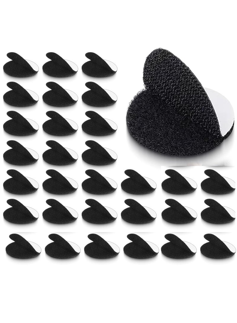 SOD 30-Piece Velcro Hook and Loop Double Sided Adhesive Dots Black - Image 1
