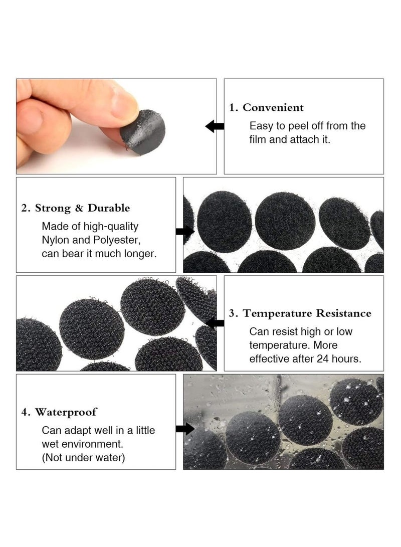 SOD 30-Piece Velcro Hook and Loop Double Sided Adhesive Dots Black - Image 4