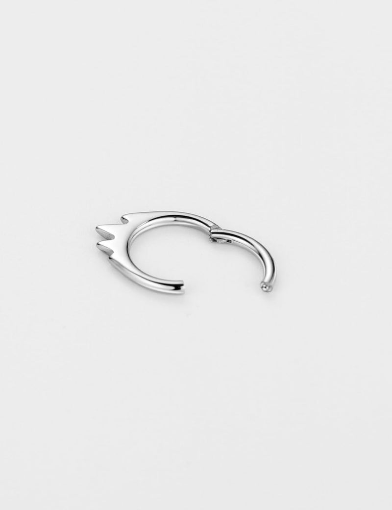 FANSING 316L Surgical Steel Flame Piercing Rings for Septum Piercing for Womens Hinged Teardrop Septum Jewelry 16g 8mm - Image 4
