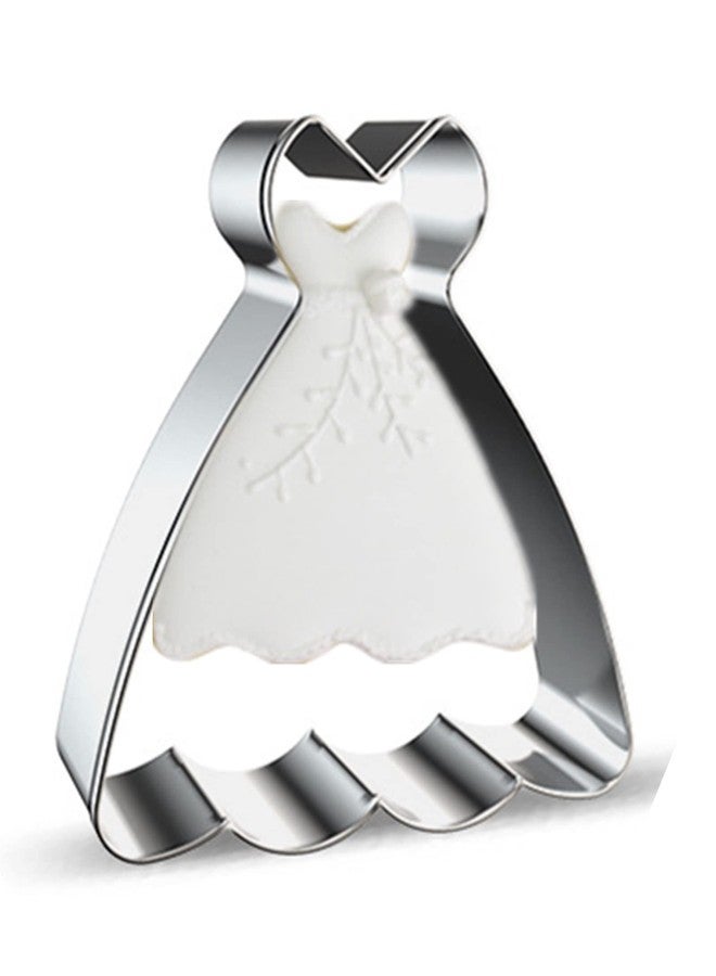 Comais Large Size Dress Shaped Cookie Cutter, Stainless Steel Strapless Princess Dress Wedding Dress Cookie Cutter, 4.3 Inches - Image 5
