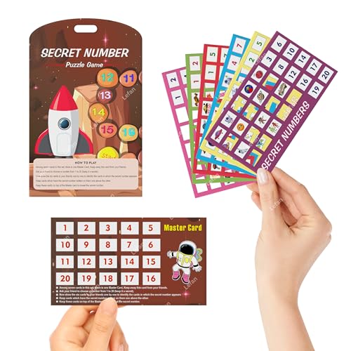 Lefan Secret Number Game Return Gifts for Kids Birthday Birthday Best Goody Bags for Party Return Gifts Bulk Items Children 4 5 6 7 8 Years Old Numbers Card Magic Trick, For Kids (1) - Image 1