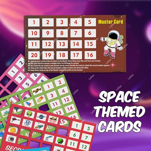 Lefan Secret Number Game Return Gifts for Kids Birthday Birthday Best Goody Bags for Party Return Gifts Bulk Items Children 4 5 6 7 8 Years Old Numbers Card Magic Trick, For Kids (1) - Image 5