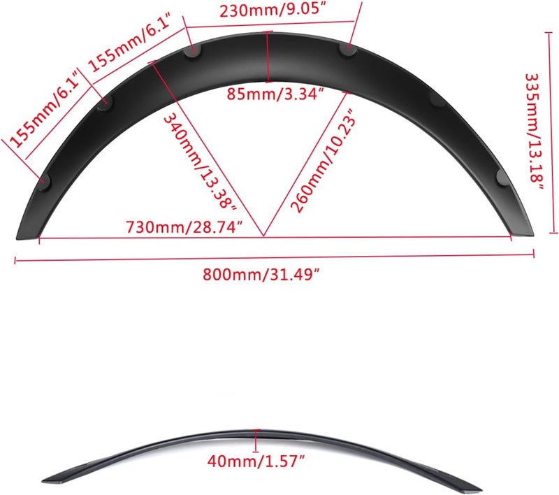 QASULER 4Pcs Universal Flexible Car Mudguards - Image 2
