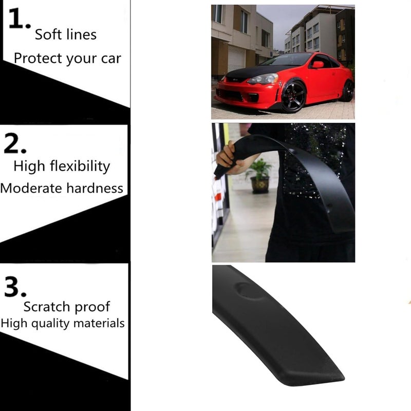 QASULER 4Pcs Universal Flexible Car Mudguards - Image 5