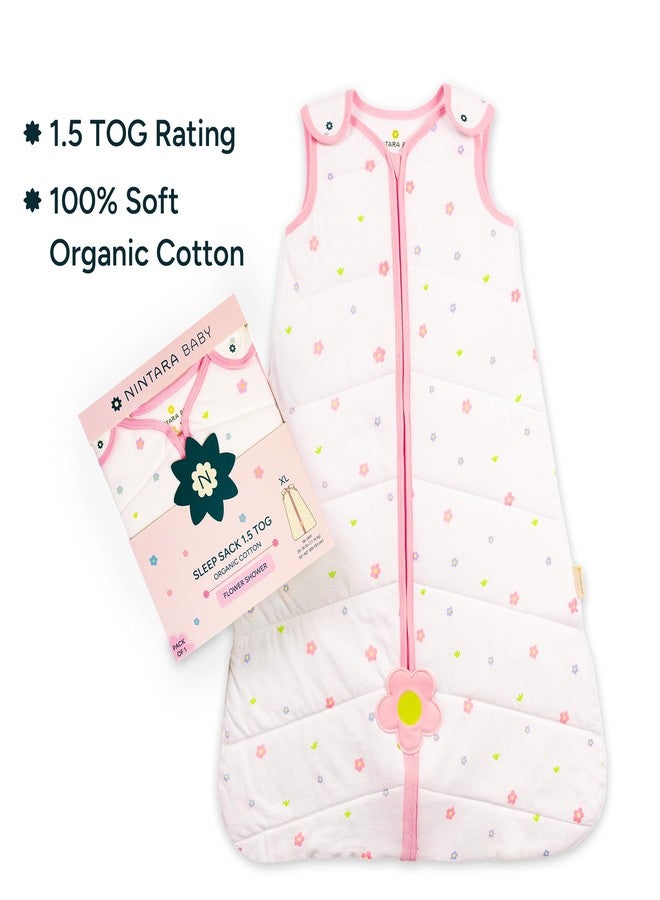 NINTARABABY 1.5 TOG Sleep Sack - Premium Organic Cotton, Soft, Breathable, Winter Swaddle & Wearable Blanket for Newborns, Infants (18-24 Months), Unisex Baby Sleeping Bag, Gifts for Babies - Image 3