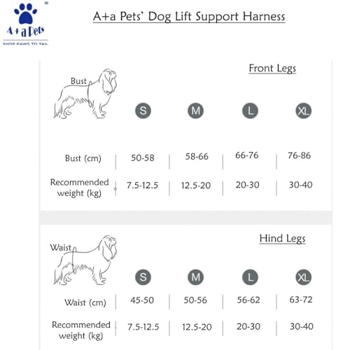 A+a Pets' Multi Function Training Dog Lift Harness | Lightweight with All Around Support (L, Orange) - Image 5