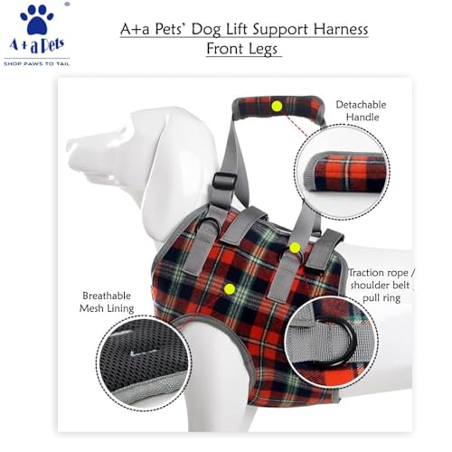 A+a Pets' Multi Function Training Dog Lift Harness | Lightweight with All Around Support (L, Orange) - Image 3