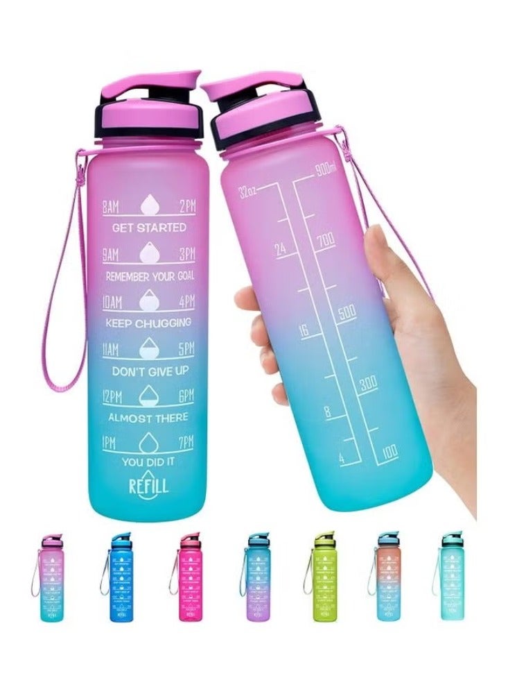 Dreamzon 1L Large Water Bottle with Motivational Time Marker - Image 1