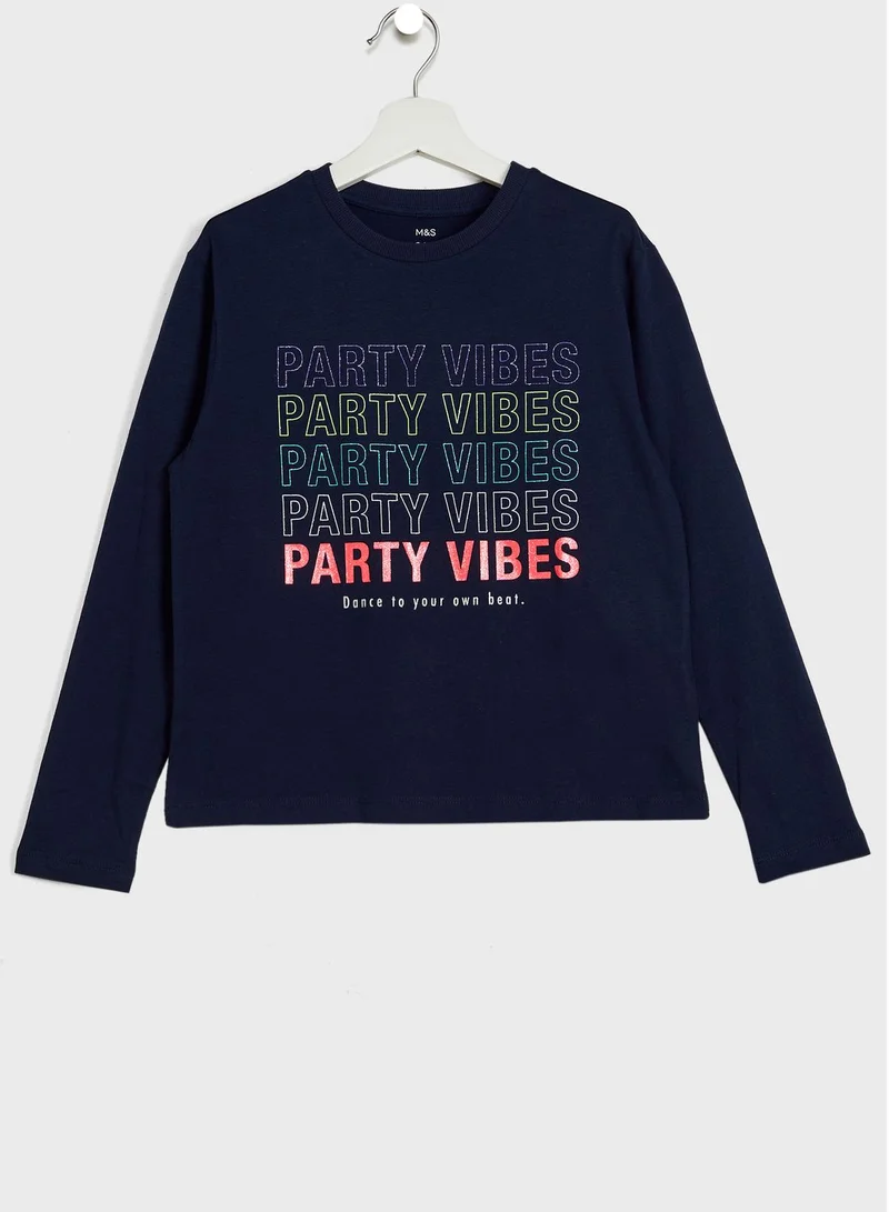 Marks & Spencer Kids Party Vibes T-Shirt