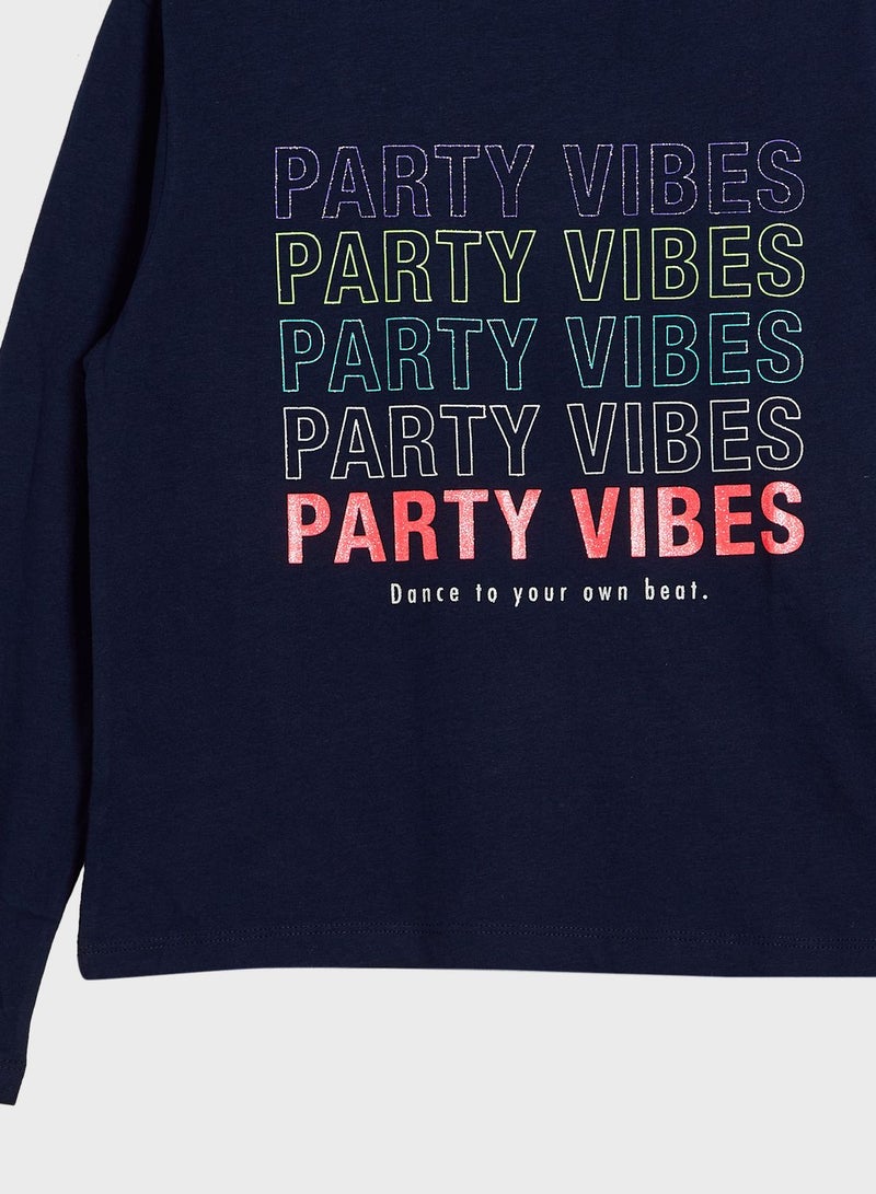 Marks & Spencer Kids Party Vibes T-Shirt - Image 3
