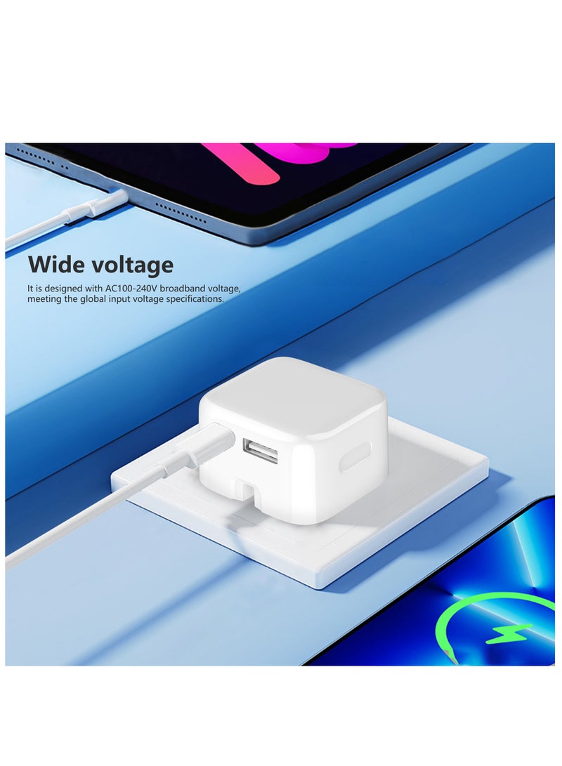 سام 35W USB A + C محول الطاقة شاحن المملكة المتحدة التوصيل شاحن سريع سريع لفون، سامسونج، هواوي، شاومي، وغيرها من الأجهزة، طوي والمحمولة، أبيض - Image 5