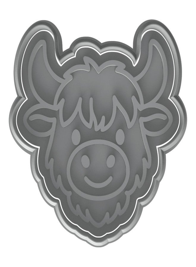 Mighty Gadget Highland Cow Head Cookie Cutter & Stamp - 4x3.2" Cute Cow Design for Rustic Baking Themes (Random Color) - Image 2