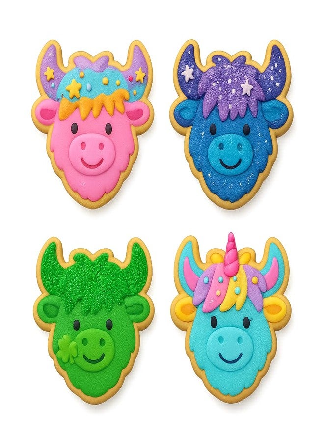 Mighty Gadget Highland Cow Head Cookie Cutter & Stamp - 4x3.2" Cute Cow Design for Rustic Baking Themes (Random Color) - Image 3