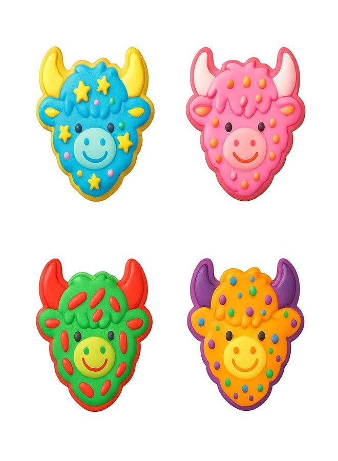 Mighty Gadget Highland Cow Head Cookie Cutter & Stamp - 4x3.2" Cute Cow Design for Rustic Baking Themes (Random Color) - Image 4