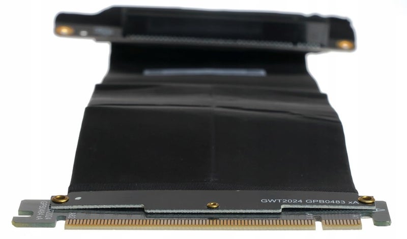 SaiRetail.Com PCIE 3.0 16x High Speed Flexible Extender Riser Cable Card Extension Port Adapter 300mm (90 Degree Angle Black, 30 CM) MSI P/N: K1C-1164004-V03 - Image 2