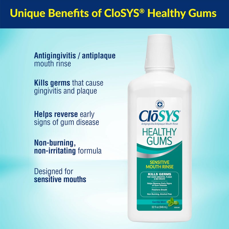 CloSYS غسول الفم CloSYS Healthy Gums - 32 أونصة سائلة - Image 3