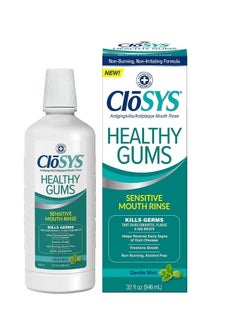 CloSYS Closys Healthy Gums Mouthwash, Antiplaque and Anti-gingivitis for Gum Health, Non-Burning, Non-Irritating – 32 Fl Oz  - Image 1