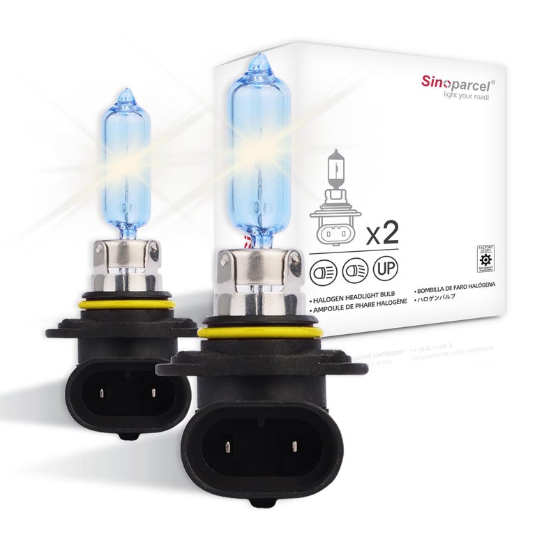 Sinoparcel 9012HIR2 Halogen High and Low Beam Headlight Bulb 3800K 150 More Brightness Replacement for Standard 55W Bulb Pack of 2