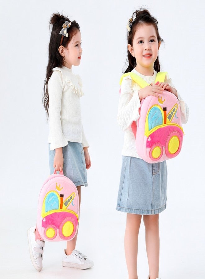 Engineering vehicle series cute children's schoolbag excavator backpack plush backpack 2-4 years old male and female toddler bag Engineering Vehicle - Drilling Rig - Image 5