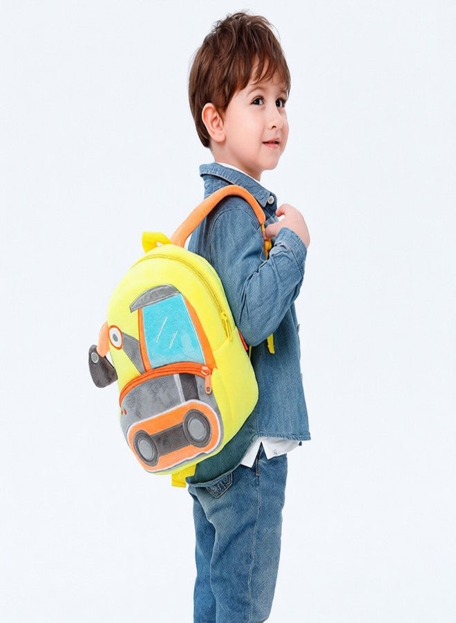 Engineering vehicle series cute children's schoolbag excavator backpack plush backpack 2-4 years old male and female toddler bag Engineering Vehicle - Drilling Rig - Image 4