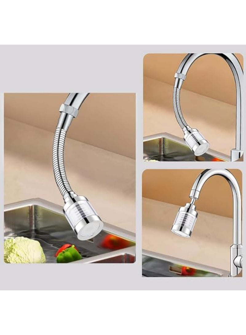 SYOSI 360° Rotating Water Filter Faucet with PP Cotton Cartridge - Stainless Steel Kitchen Sink Filter Tap Removes Impurities, Limescale for Clean Drinking Water - Easy Install for Home & Bathroom Use - Image 4