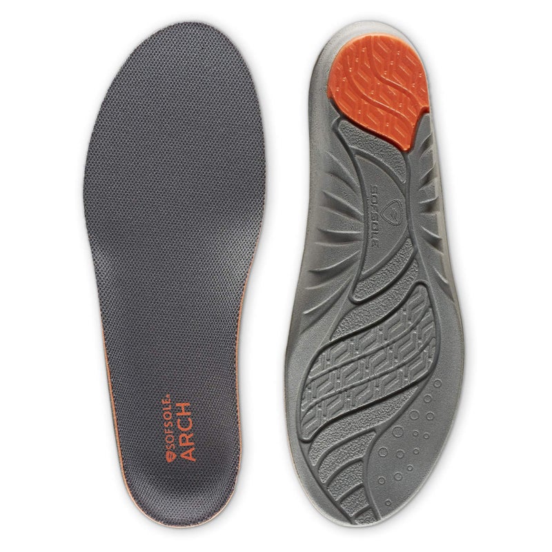 Sof Sole mens High Arch Performance Full-length Insole, Grey, 11-12.5 US - Image 1