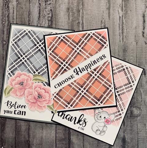 CrafTreat Plaid Stencil for Craft and Art - 2 Step Plaid - Size: 6X6 Inches - Layered Stencils - Pattern Work Stencils for Painting - Background Stencils for Art - Stencils for Background - Image 2