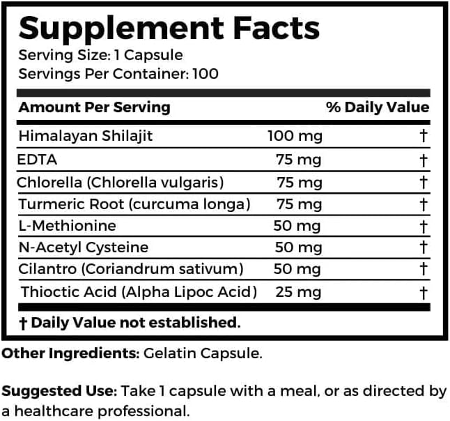 Dr Clark Store Heavy Metal Gone 500 mg 100 Capsules - Image 4