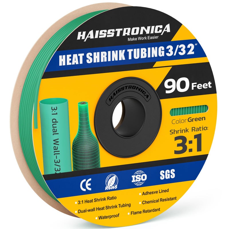 haisstronica haisstronica 3:1 Heat Shrink Tubing, Shrink Ratio Adhesive Lined Marine Grade Heat Shrink Tube for Home, Automotive and  - Image 1