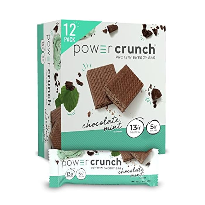 Power Crunch Protein Wafer Bars, High Protein Snacks with Delicious Taste, Chocolate Mint, 1.4 Ounce (12 Count) - Image 1