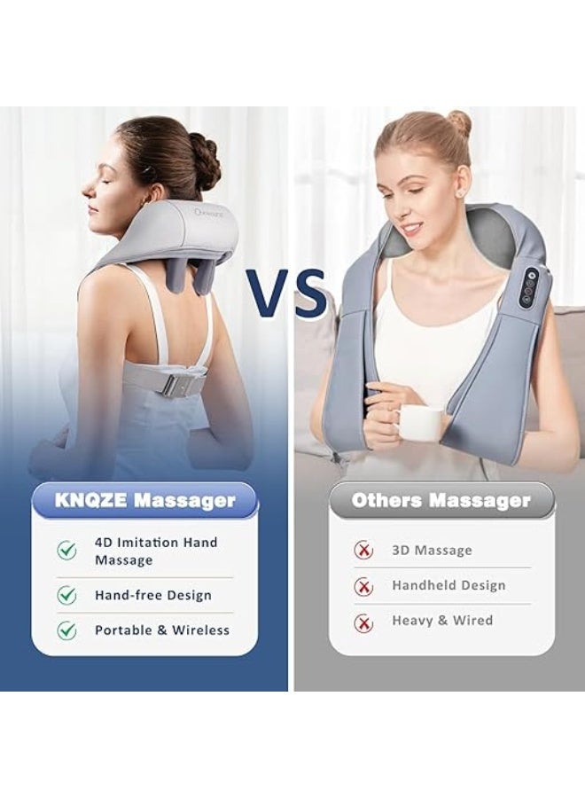 Neck & Back Massager with Heating – 5D Cervical Deep Tissue Electric Wearable Massage Device for Neck, Shoulders & Back Pain Relief - Image 2