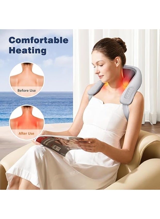 Neck & Back Massager with Heating – 5D Cervical Deep Tissue Electric Wearable Massage Device for Neck, Shoulders & Back Pain Relief - Image 4